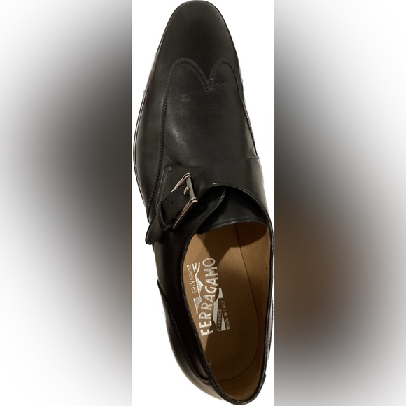 Salvatore Ferragamo Single Monk Strap Wingtip Loafers - Picture 1 of 3